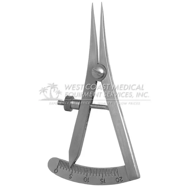 Castroviejo Caliper 3.5", Straight, Measures From 0 to 20mm