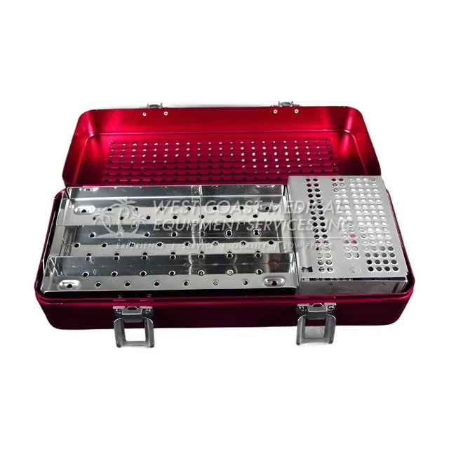 Red Aluminum Sterilization Case